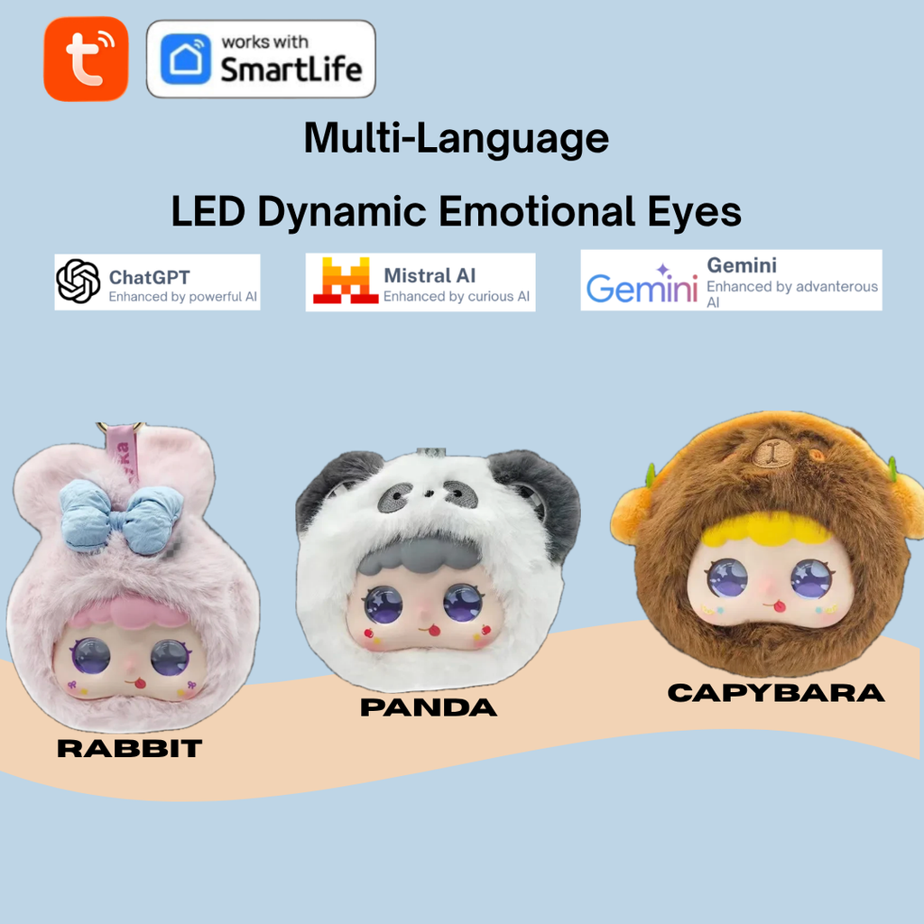 Chat GPT Enhanced Voice Controlled AI Plushy with LED Eyes
