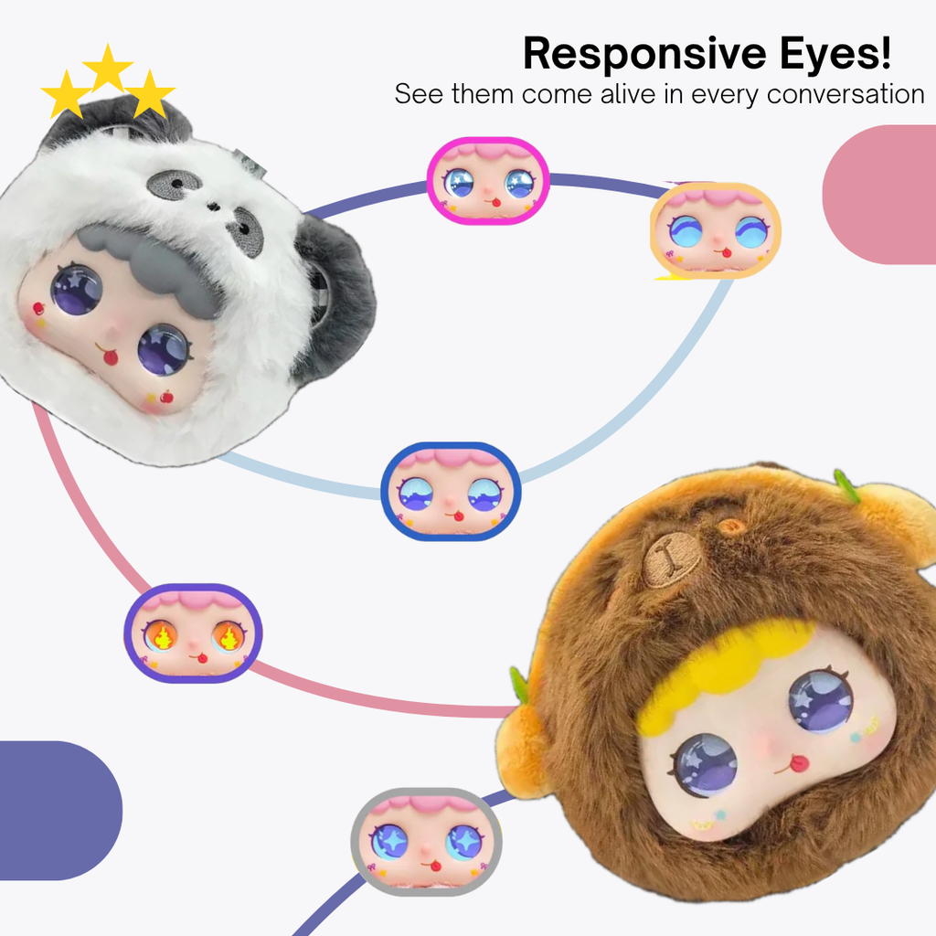 Chat GPT Enhanced Voice Controlled AI Plushy with LED Eyes